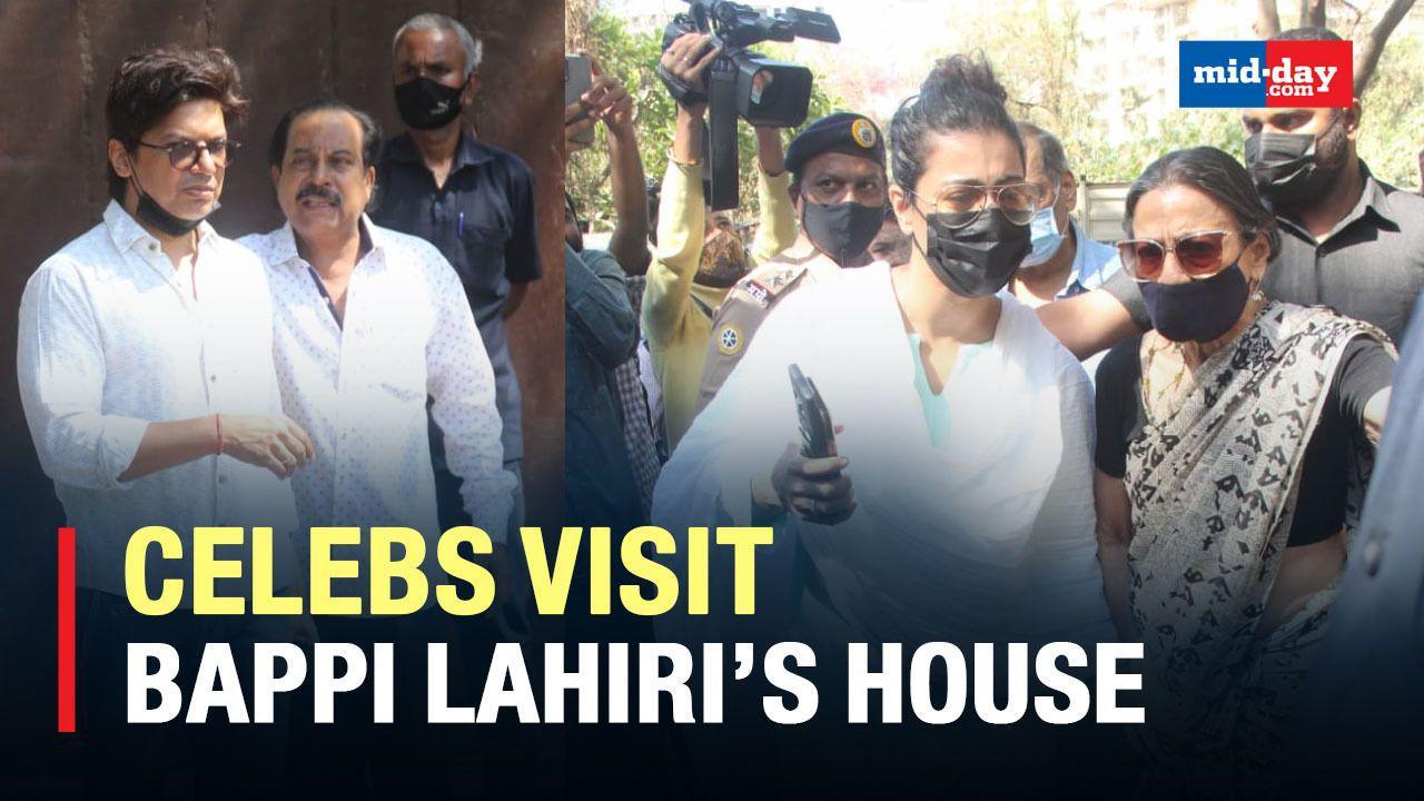 Alka Yagnik, Shaan, Kajol, Others Arrive At Bappi's Home To Offer Condolences